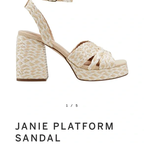 Marc Fisher - Janie Woven Platform Sandals - Size 8 - Picture 3 of 7